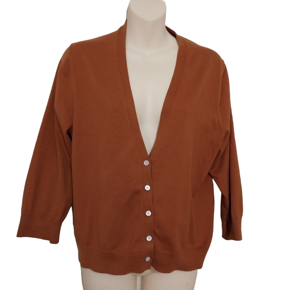 🔵BOGO FREE🔵 Lands' End Canvas 1963 Cardigan Sweater Sz M